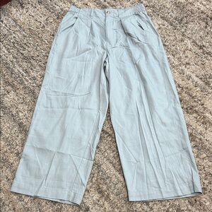 NWT Madewell The Neale Straight-Leg Pant in Drapeweave Pants sz 14 overcast